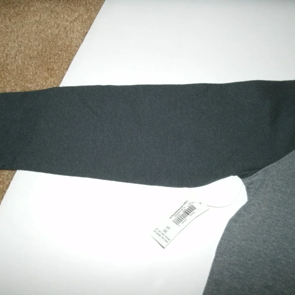 Old Navy Boys T-Shirt Long Sleeve Sleeve Raglan Gray Baseball 5T New